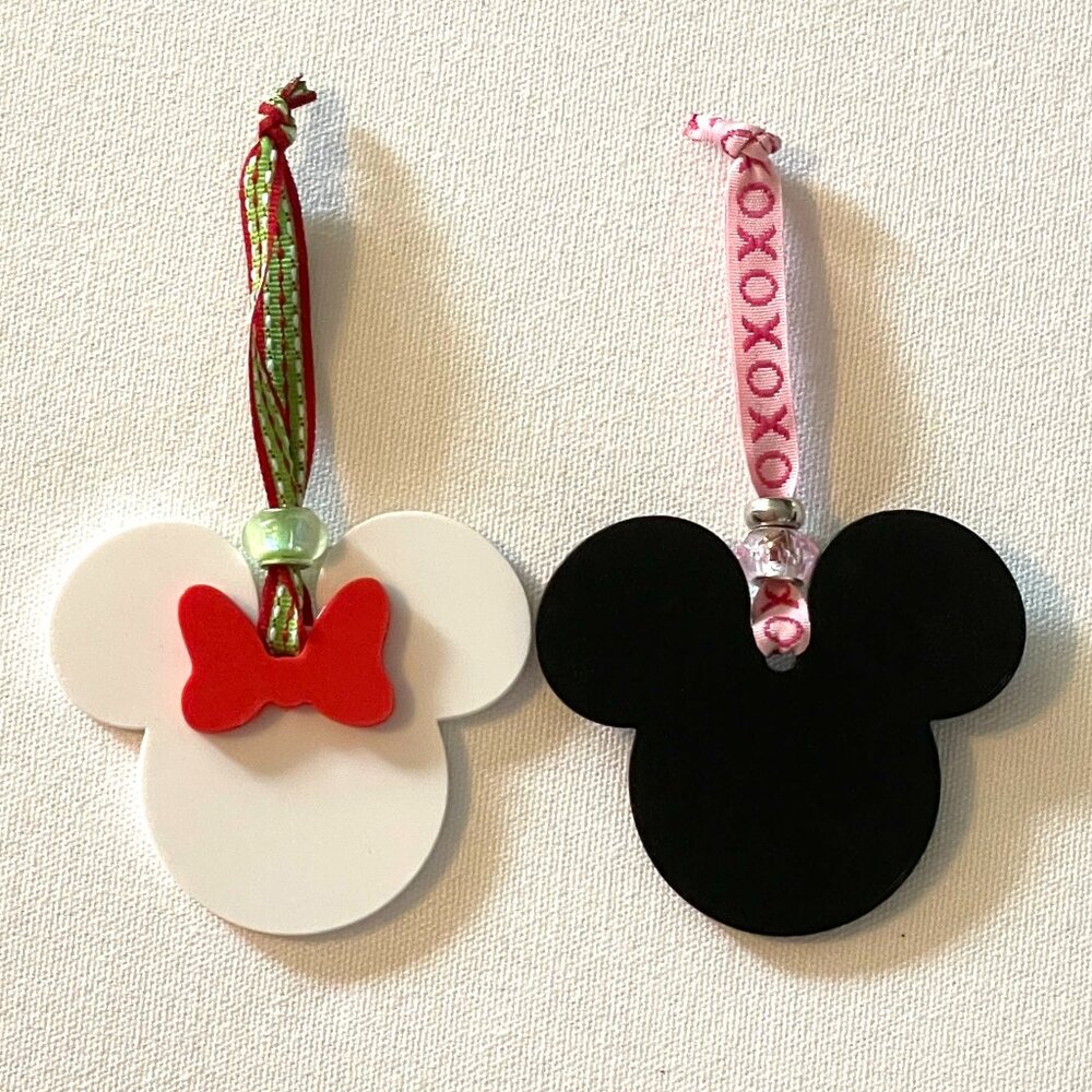 Mickey & Minnie Mouse Christmas Ornaments-3D Printed Kids Disney Ornaments-New
